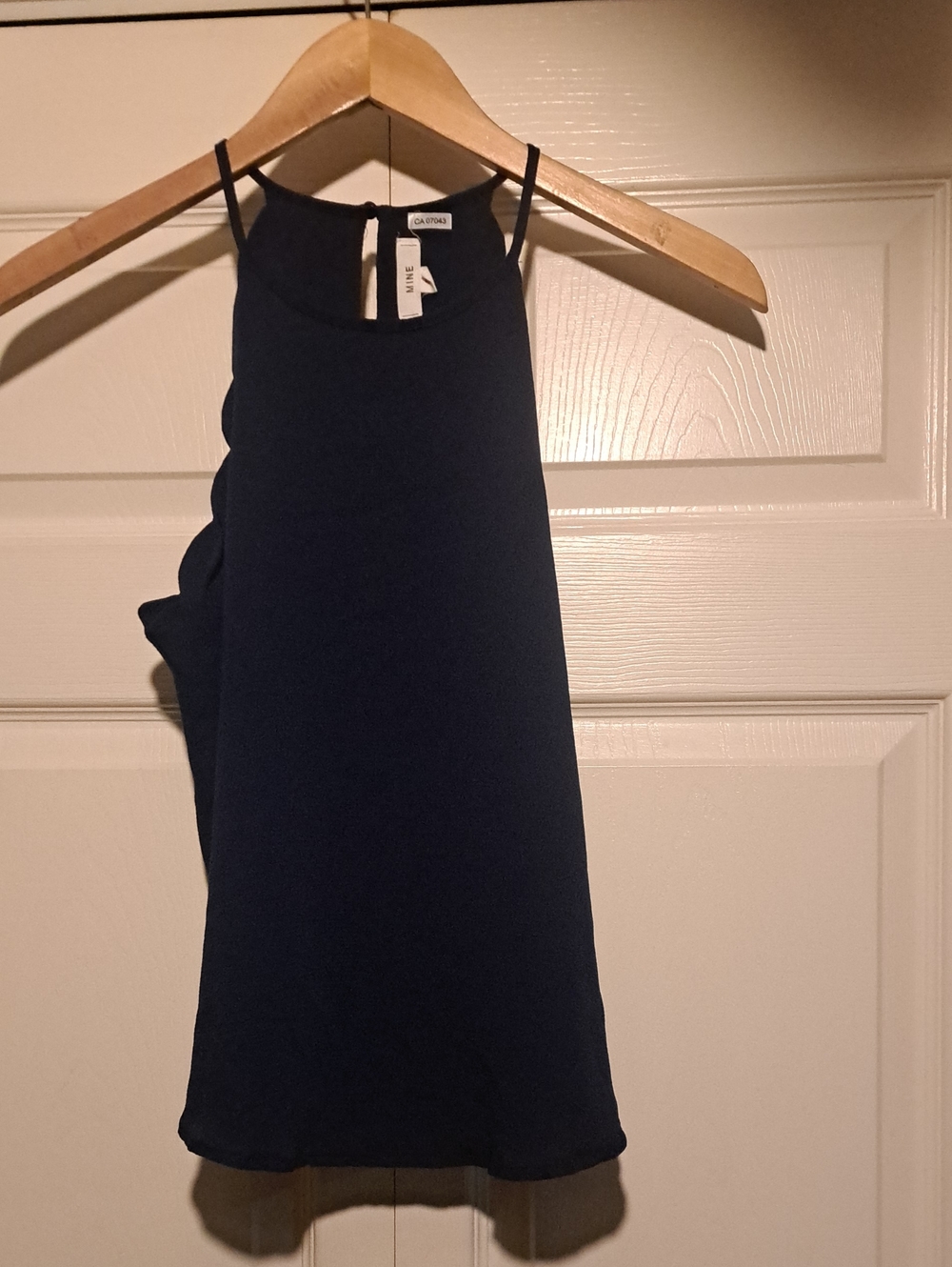 MINE-Navy Blue Halter top/blouse Tank With bubble arm design Cool & lightweigh